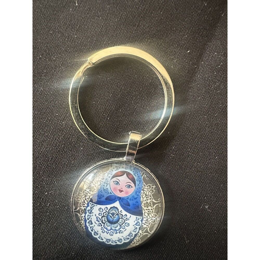 Matryoshka Basic Key Chain Silver Tone - Picture 2 of 4